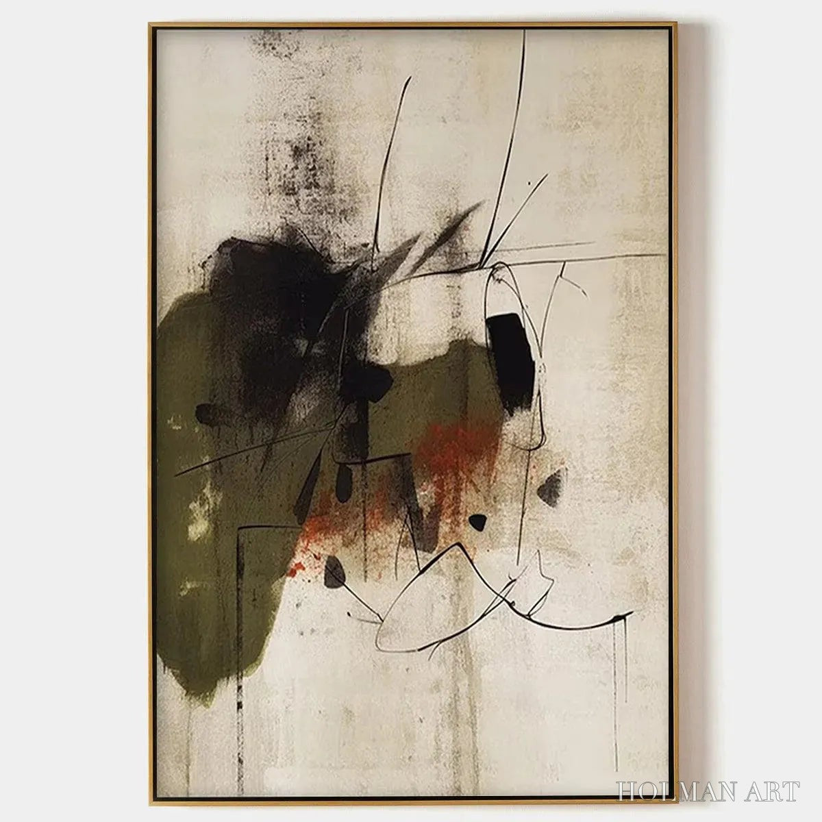 HOLMAN ART Untitled Abstract – Minimalist Abstract Painting, Vertical - image 1