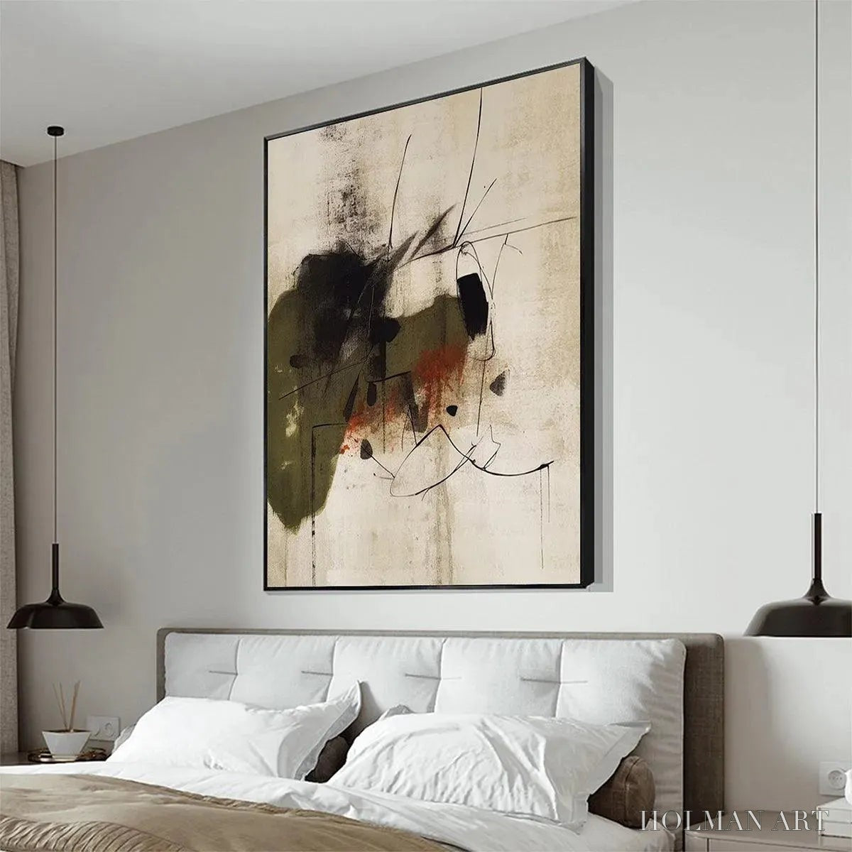 HOLMAN ART Untitled Abstract – Minimalist Abstract Painting, Vertical - image 6