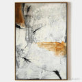 HOLMAN ART Textured Abstract in Brown and White – Modern Abstract Painting, Vertical - image 1