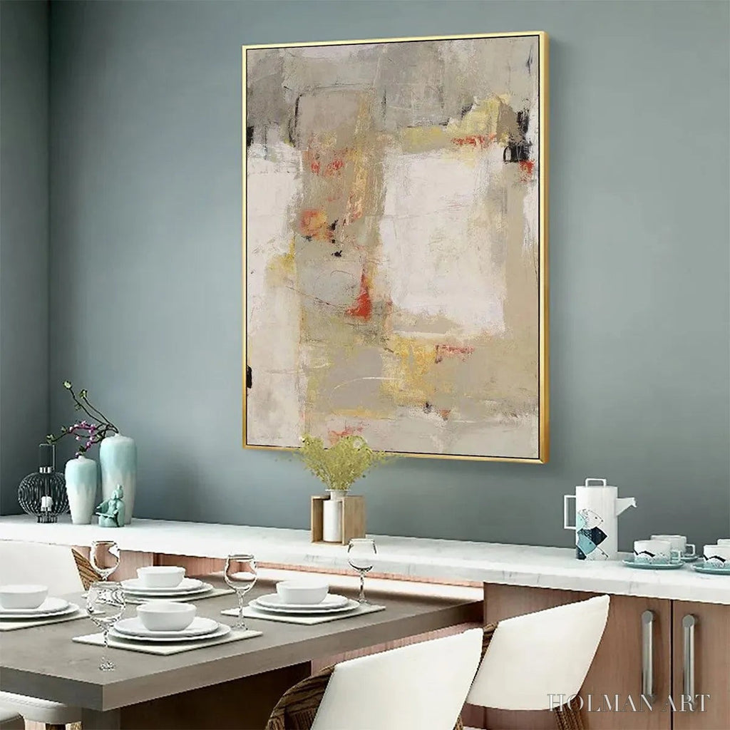 HOLMAN ART Neutral Abstraction – Minimalist Abstract Painting, Vertical - image 6