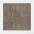 HOLMAN ART Textured Brown Grid – Minimalist Textured Painting - image 1