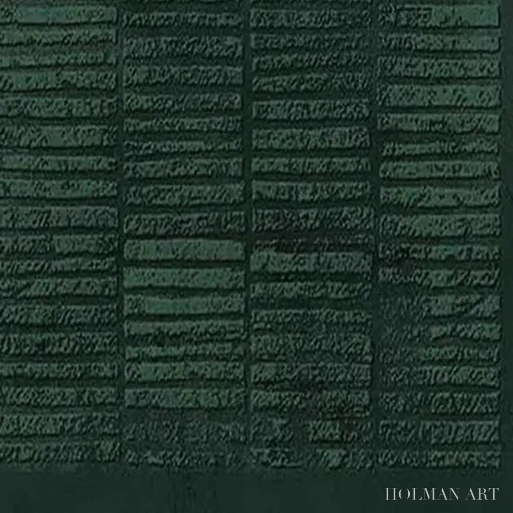 HOLMAN ART Dark Green Textured Grid – Minimalist Textured Painting - image 5