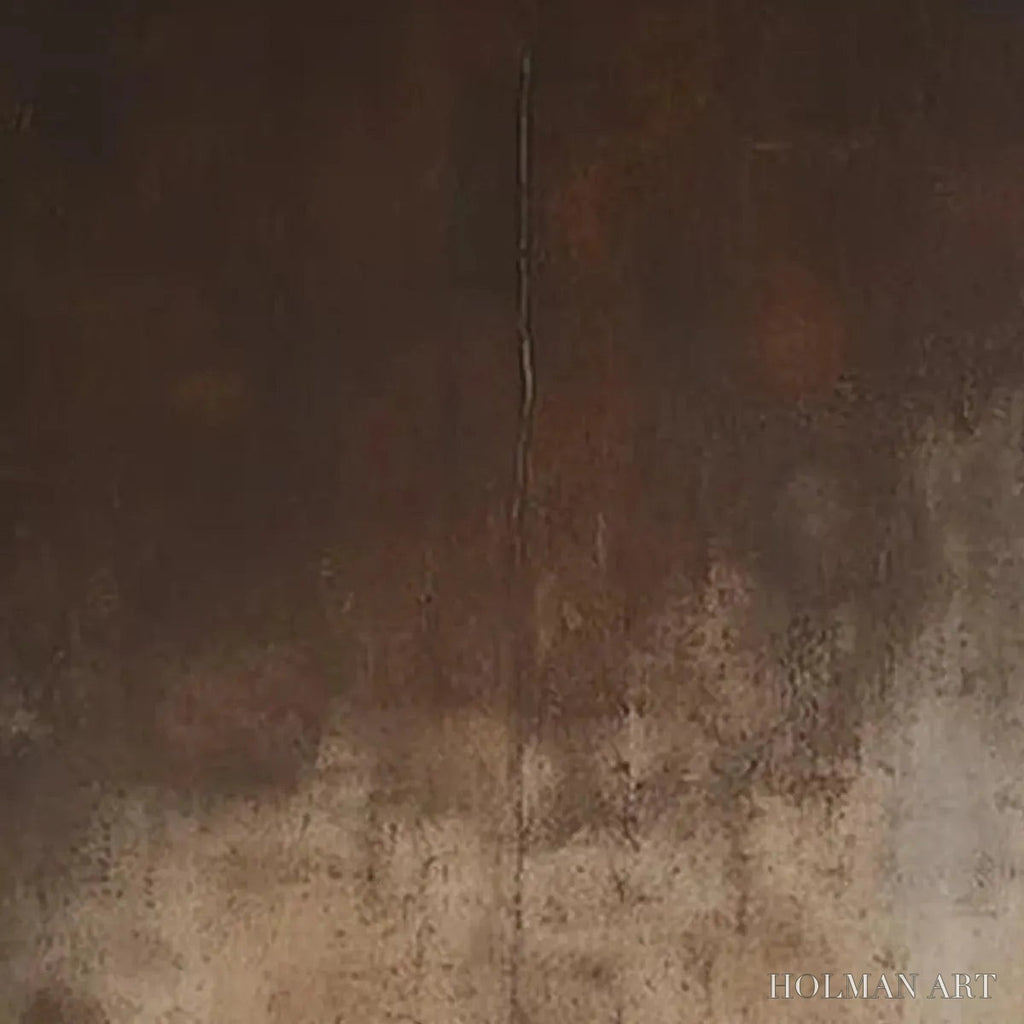 HOLMAN ART Dark Brown Textured Abstract – Minimalist Textured Painting - image 3