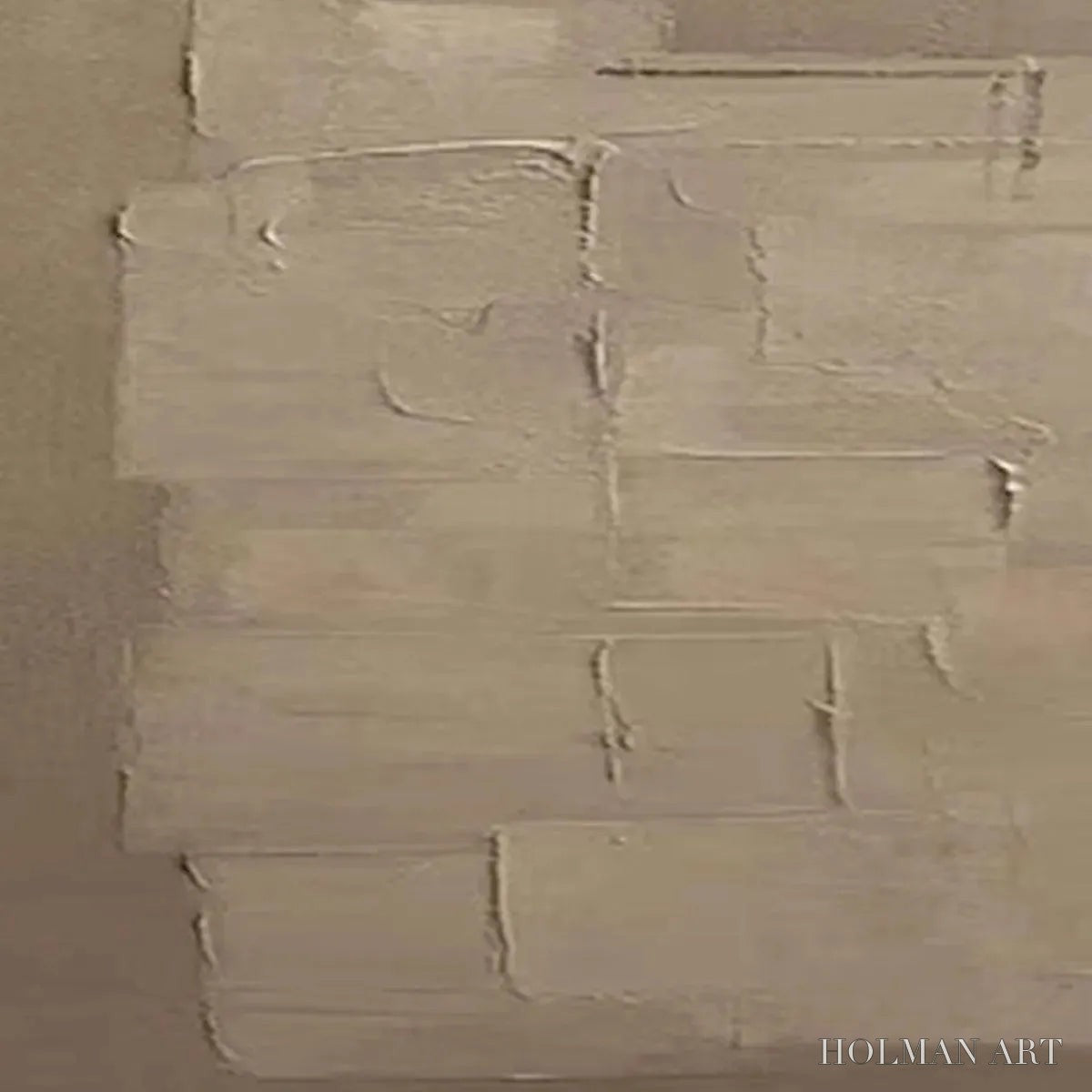 HOLMAN ART Textured Taupe Abstract – Minimalist Textured Painting - image 3