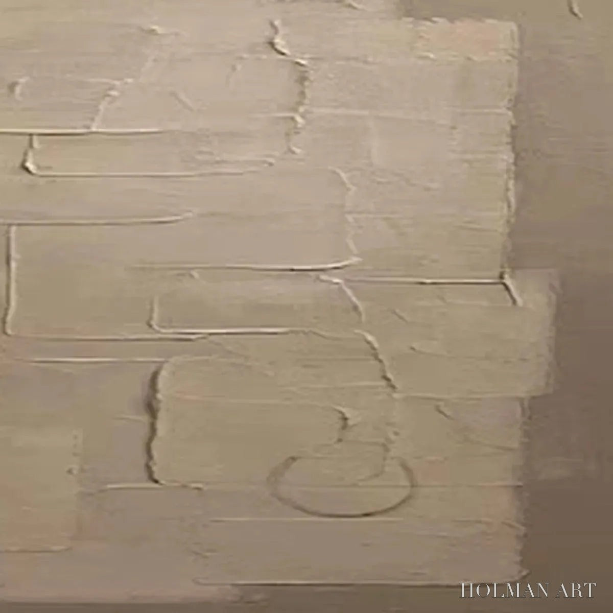 HOLMAN ART Textured Taupe Abstract – Minimalist Textured Painting - image 5