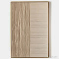 HOLMAN ART Textured Beige Lines – Minimalist Textured Painting - image 1