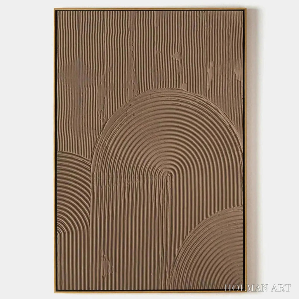 HOLMAN ART Brown Textured Arch – Textured Abstract Painting in Brown - image 1