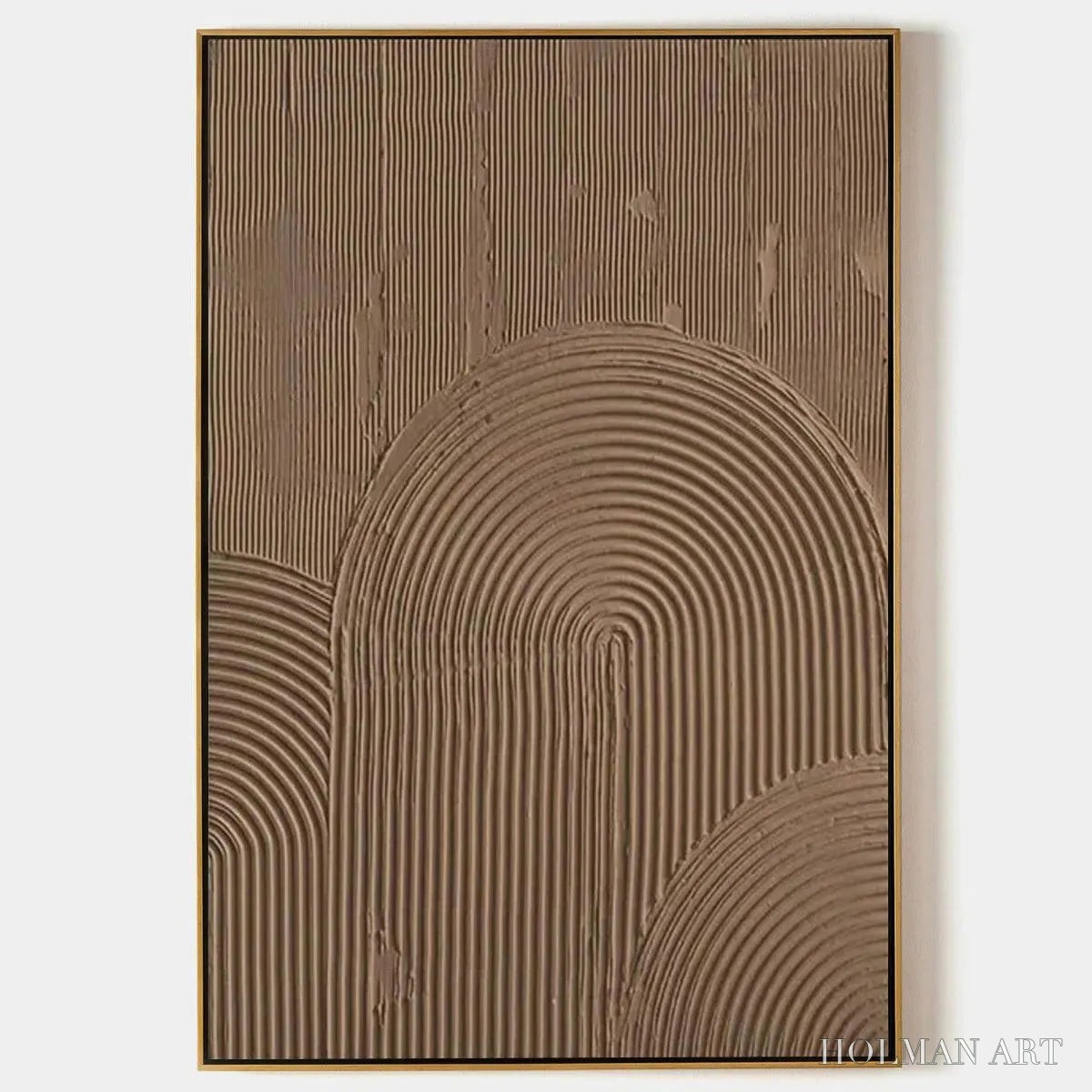 HOLMAN ART Brown Textured Arch – Textured Abstract Painting in Brown - image 1