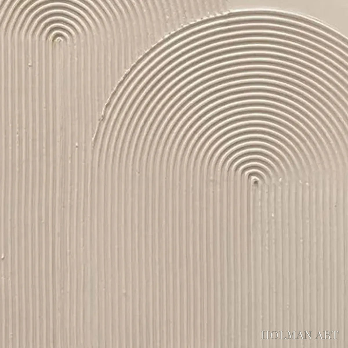 HOLMAN ART Textured Rainbow – Minimalist Textured Painting in Beige - image 3