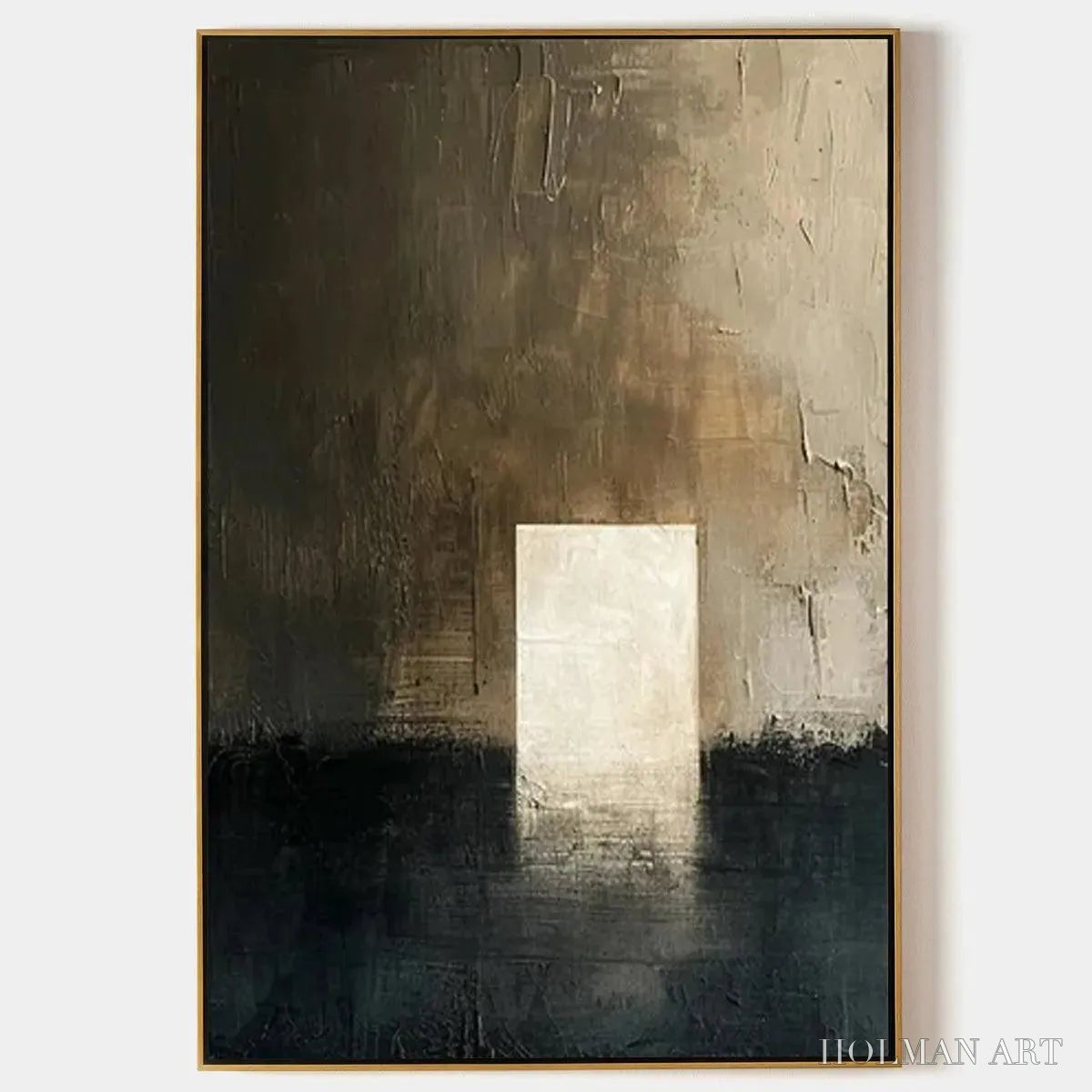 HOLMAN ART Minimalist Doorway – Textured Abstract Painting, Vertical - image 1
