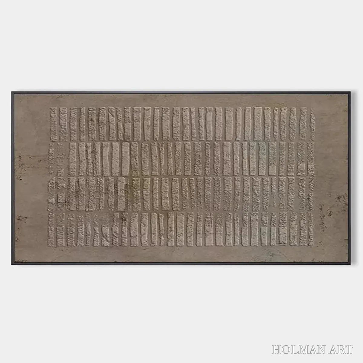 HOLMAN ART Textured Rectangle Array – Minimalist Textured Painting in Brown - image 1