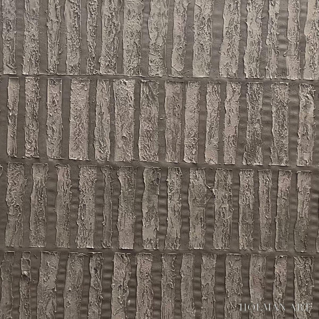 HOLMAN ART Textured Rectangle Array – Minimalist Textured Painting in Brown - image 3