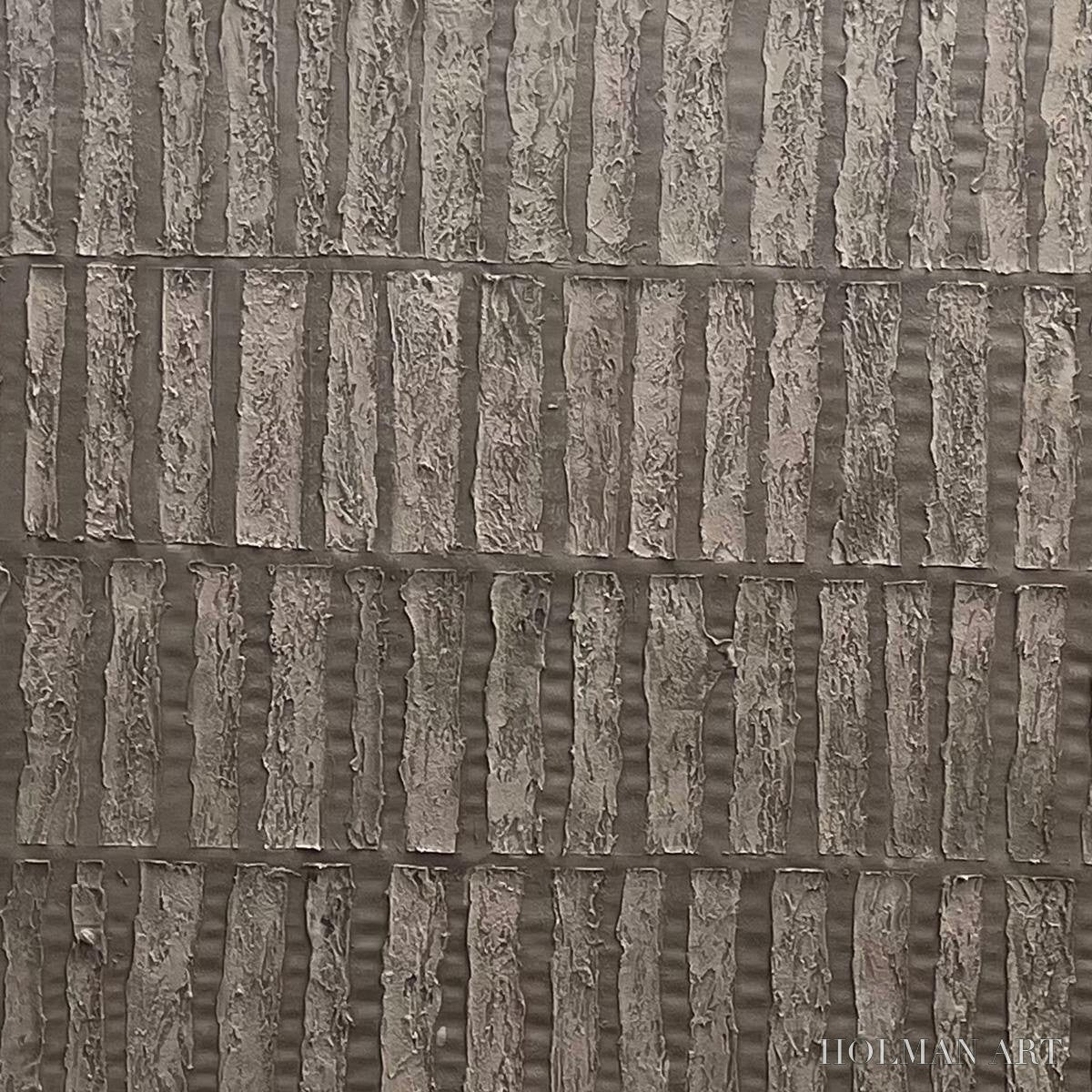 HOLMAN ART Textured Rectangle Array – Minimalist Textured Painting in Brown - image 3