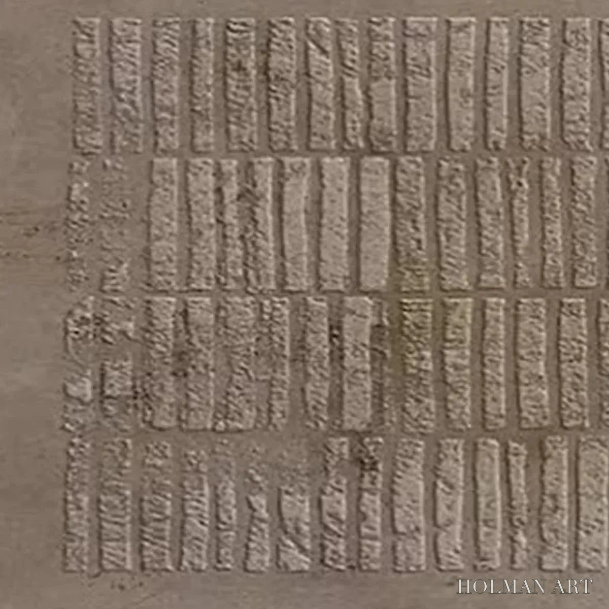 HOLMAN ART Textured Rectangle Array – Minimalist Textured Painting in Brown - image 6