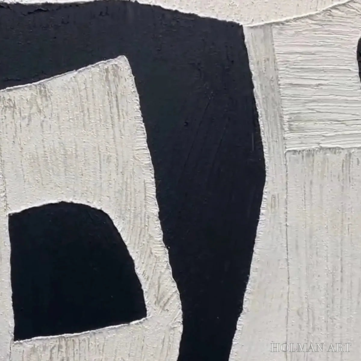 HOLMAN ART Black and White Abstract – Minimalist Abstract Painting - image 3
