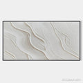 HOLMAN ART Serene Ripples – Abstract Minimalist Textured White Painting - image 1