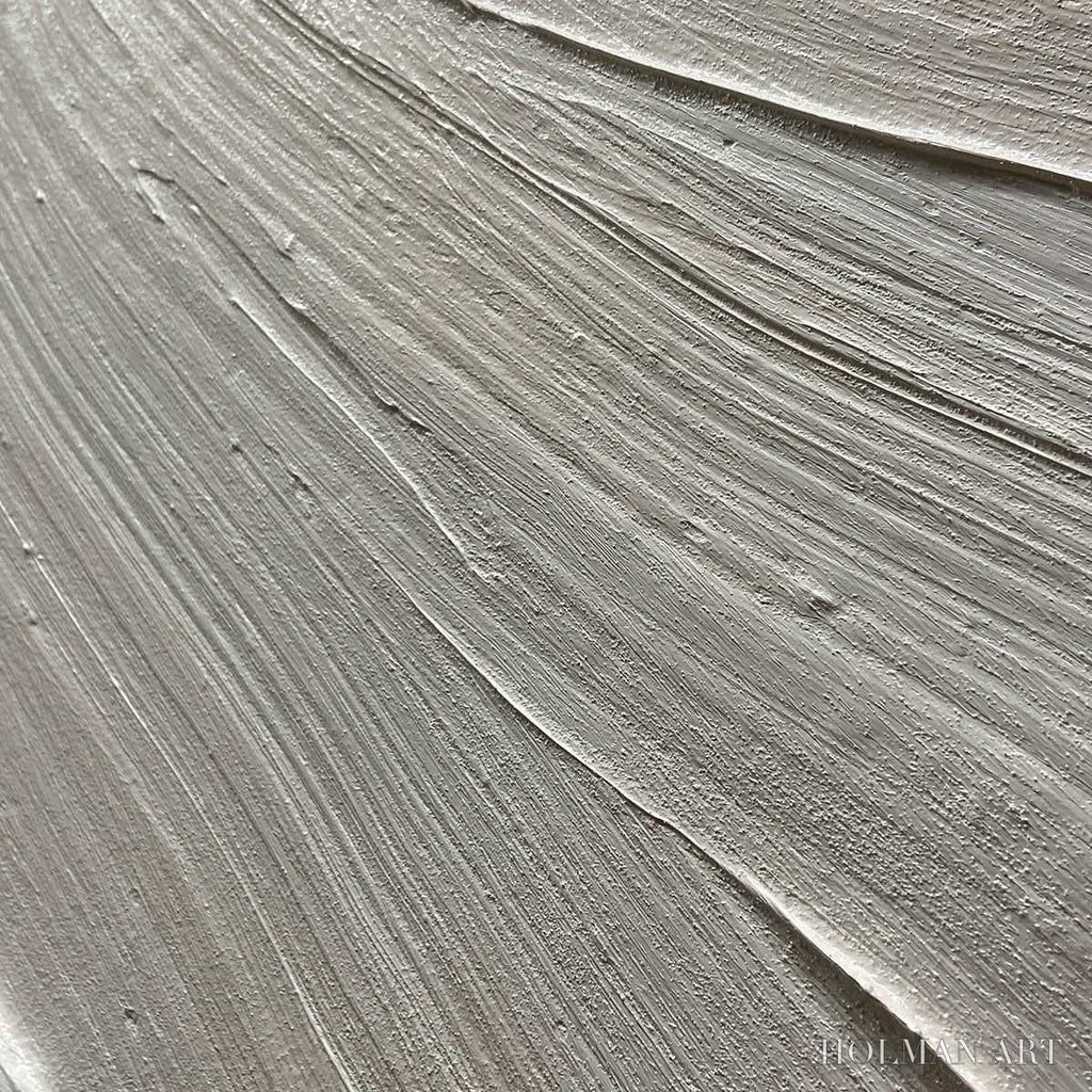 HOLMAN ART Serene Ripples – Abstract Minimalist Textured White Painting - image 3