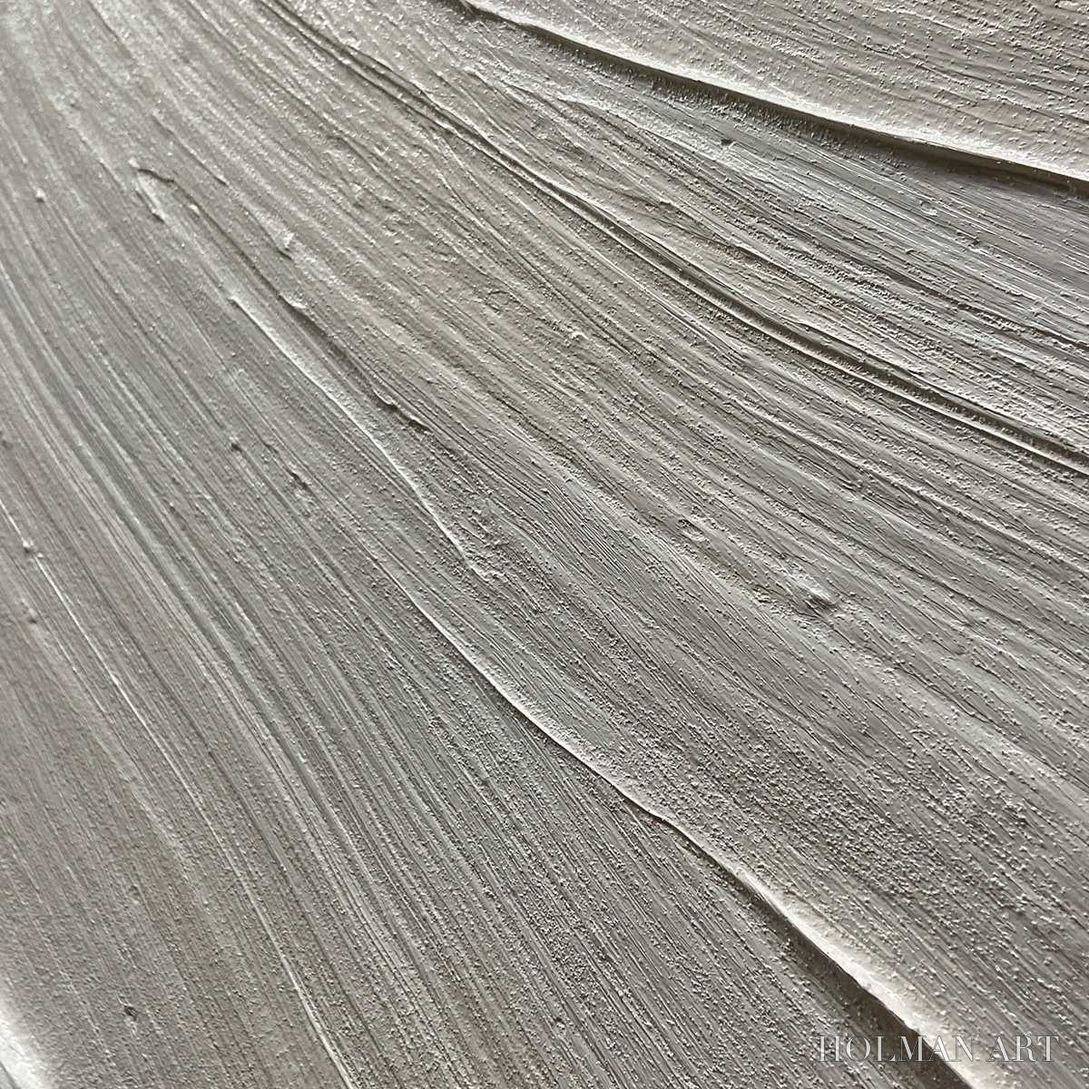 HOLMAN ART Serene Ripples – Abstract Minimalist Textured White Painting - image 3