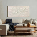 HOLMAN ART White Sands – Textured Minimalist Abstract Painting in White - image 2