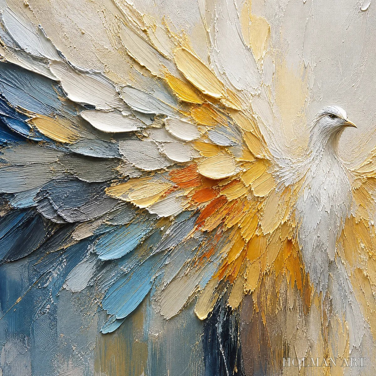 HOLMAN ART Golden Wings – Golden Angel Wings Abstract - image 3
