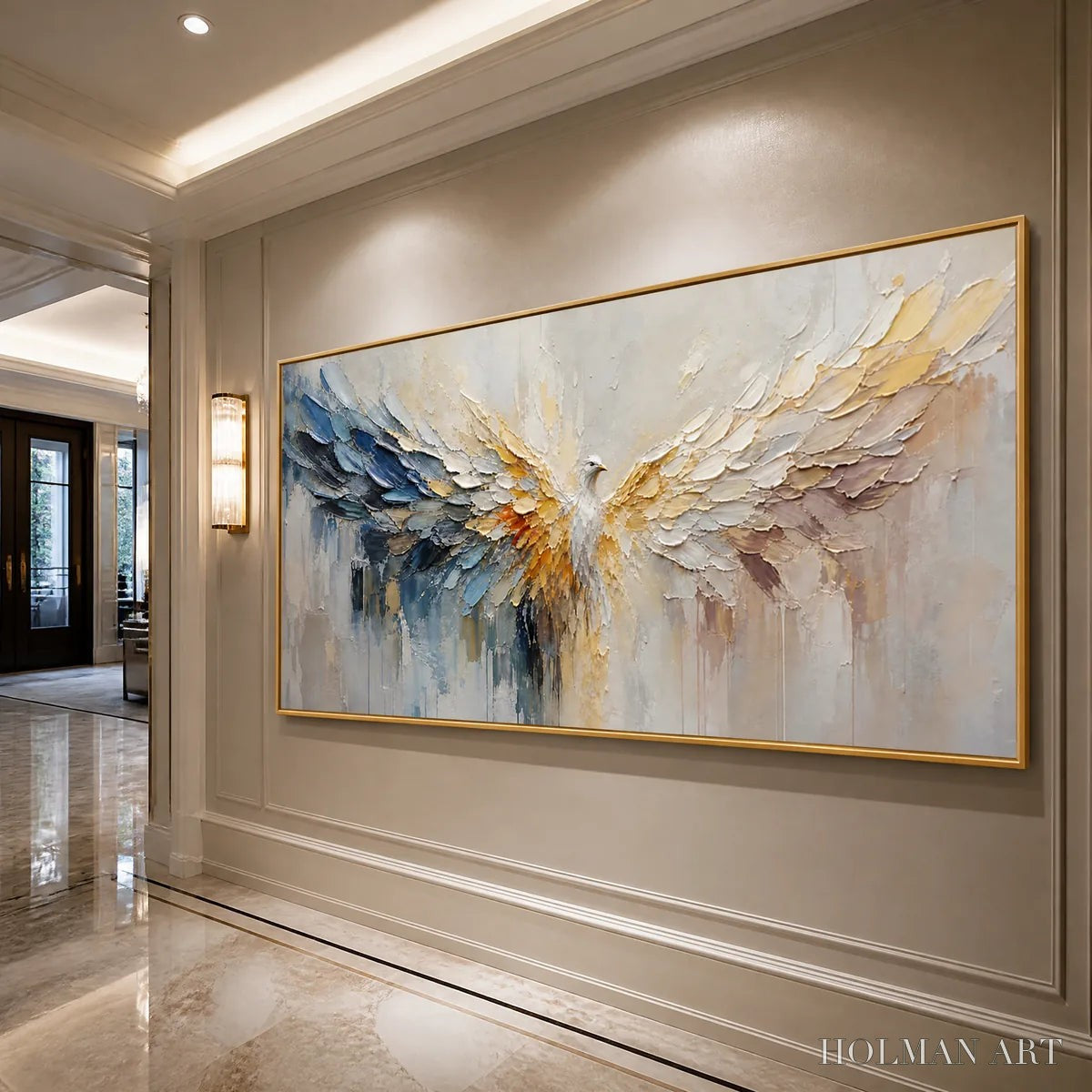 HOLMAN ART Golden Wings – Golden Angel Wings Abstract - image 4