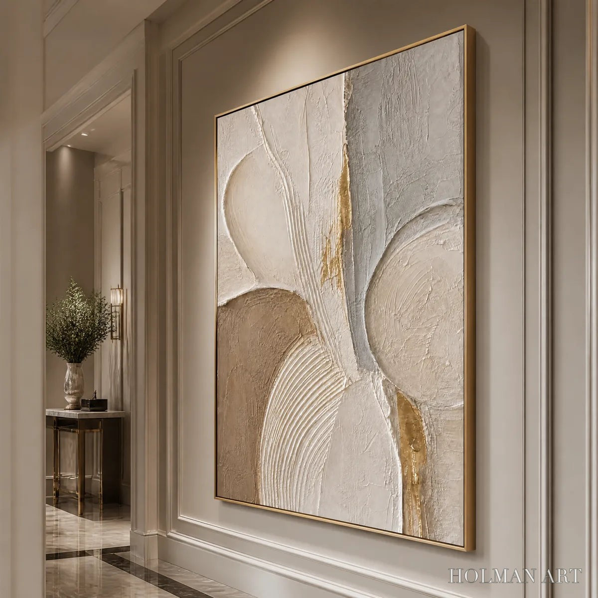 HOLMAN ART Sculpted Quiet – Neutral Sculpted Relief Abstract - image 4