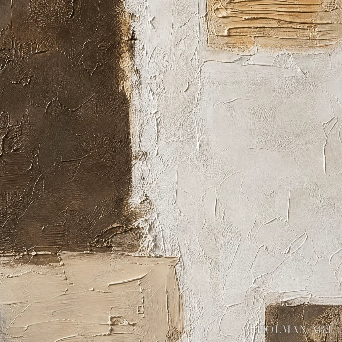 HOLMAN ART Quiet Blocks – Neutral Block Texture Abstract - image 3