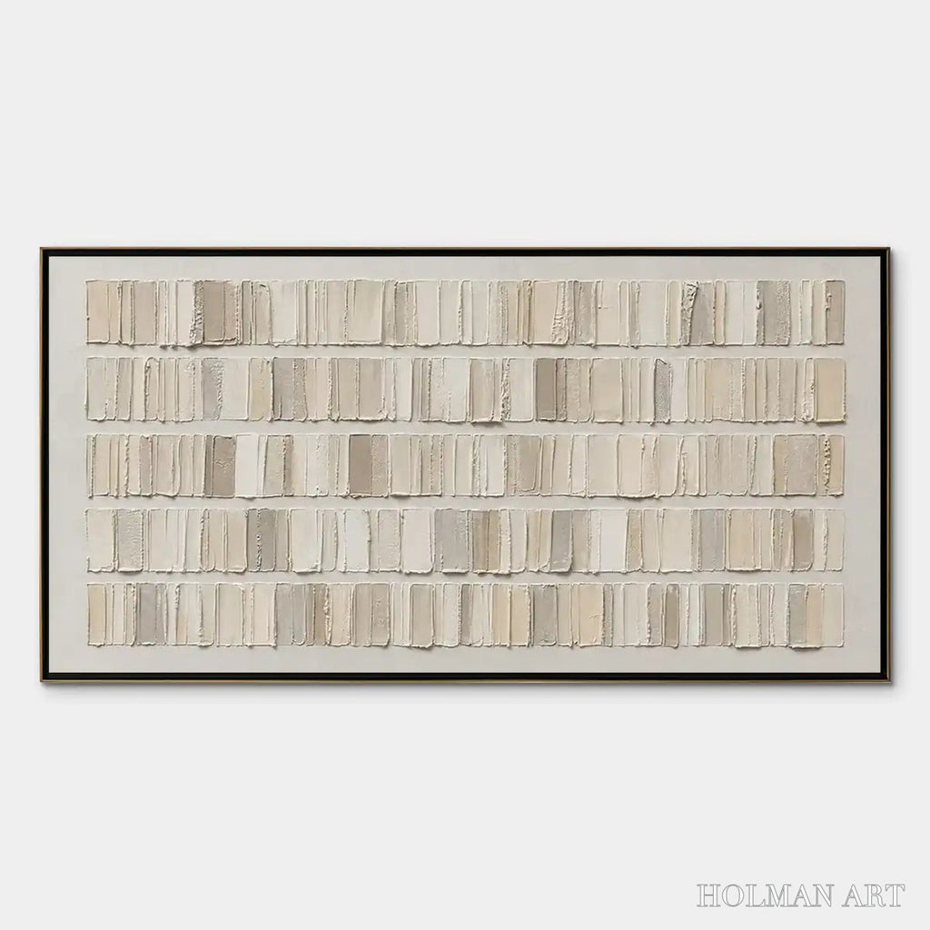 HOLMAN ART White Current – White Horizontal Texture - image 1