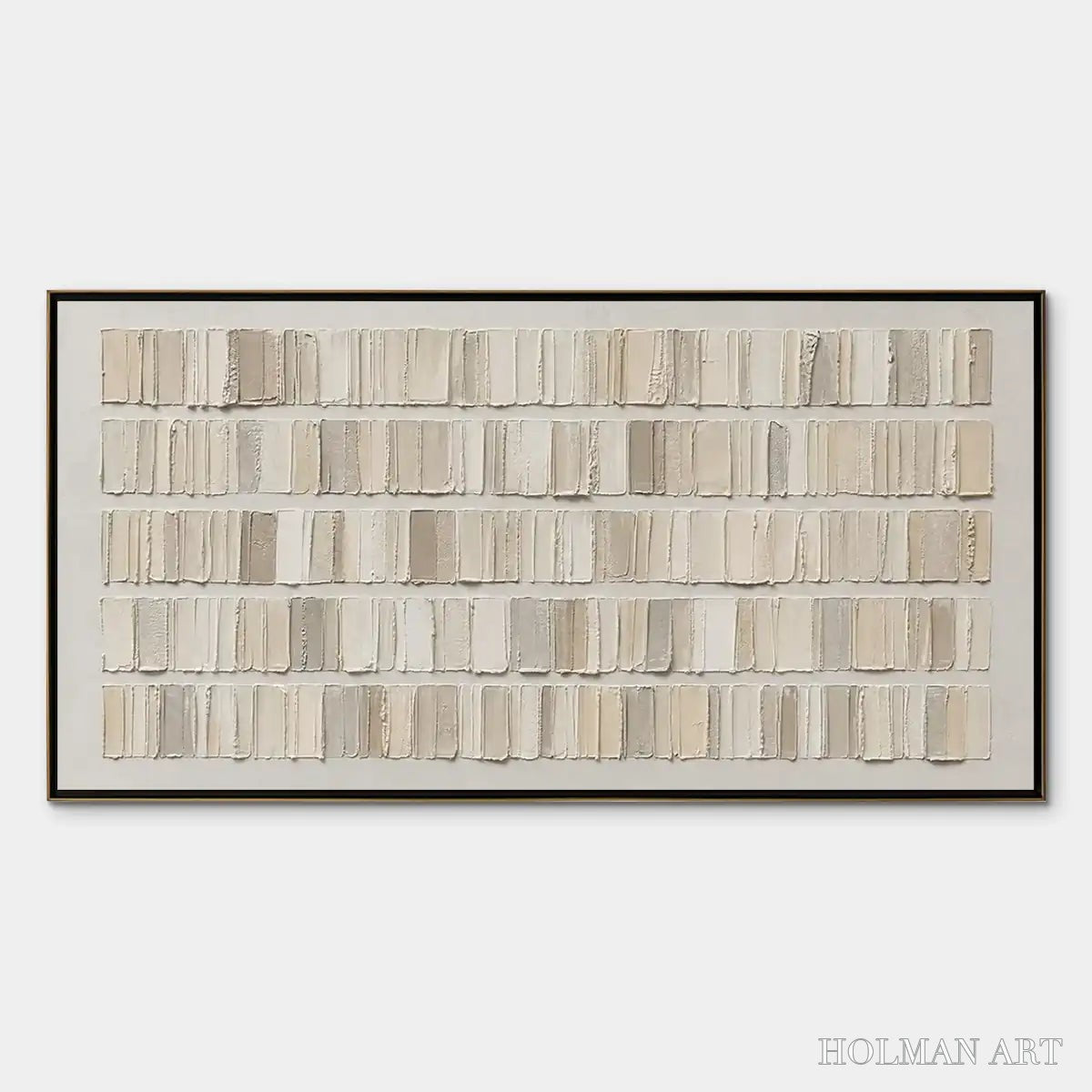 HOLMAN ART White Current – White Horizontal Texture - image 1