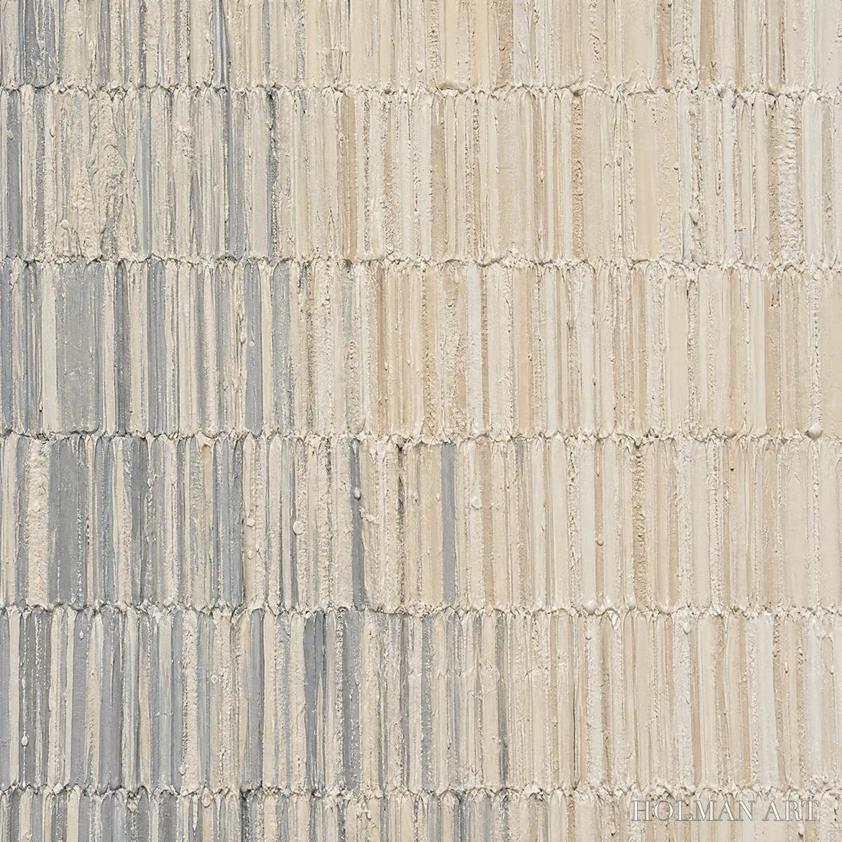 HOLMAN ART Grey Line Calm – Grey White Linear Texture Abstract - image 3