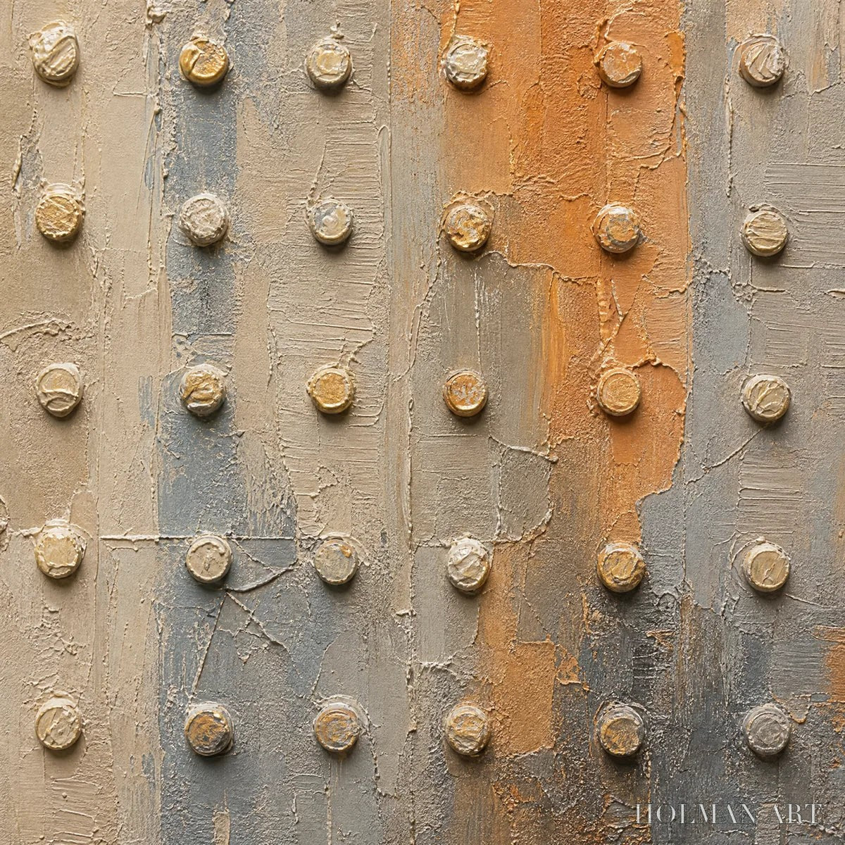 HOLMAN ART Sand Pearl Rhythm – Neutral Beaded Texture Abstract - image 3