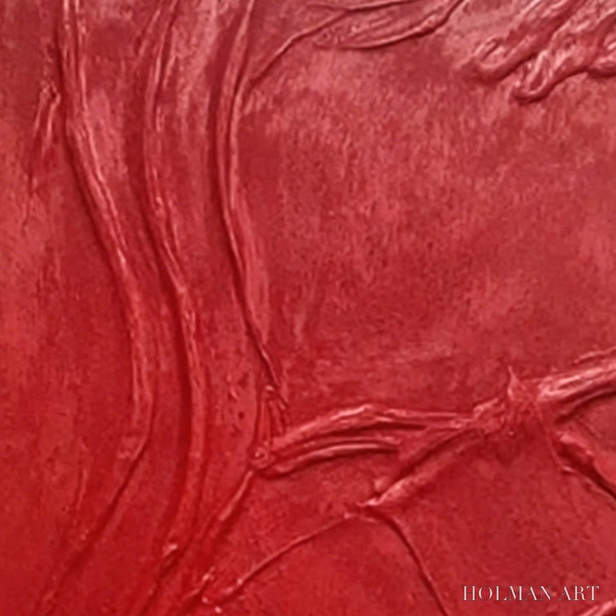 HOLMAN ART Ardor – Bold Red Textured Abstract Impasto - image 3
