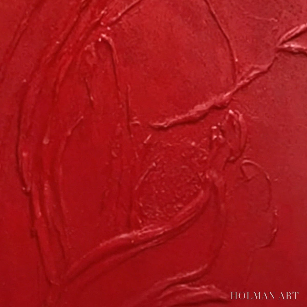 HOLMAN ART Ardor – Bold Red Textured Abstract Impasto - image 5
