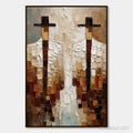 HOLMAN ART the Companions – Heavy Texture Impasto Painting of Two Figures - image 1