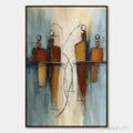 HOLMAN ART Convergence – Vertical Textured Abstract Oil Painting for Walls - image 1