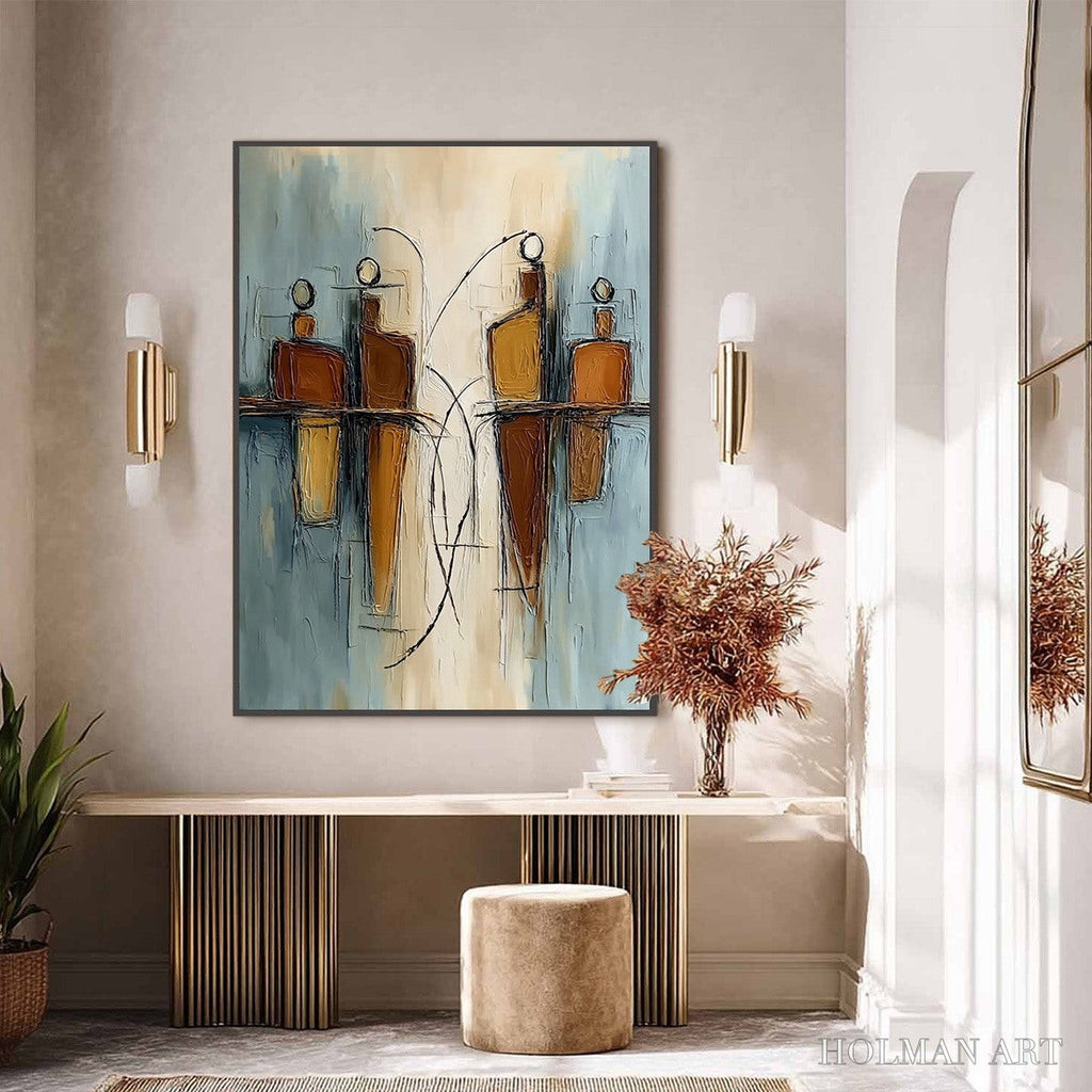 HOLMAN ART Convergence – Vertical Textured Abstract Oil Painting for Walls - image 6