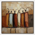 HOLMAN ART the Collective – Square Abstract Impasto Palette Knife Painting - image 1