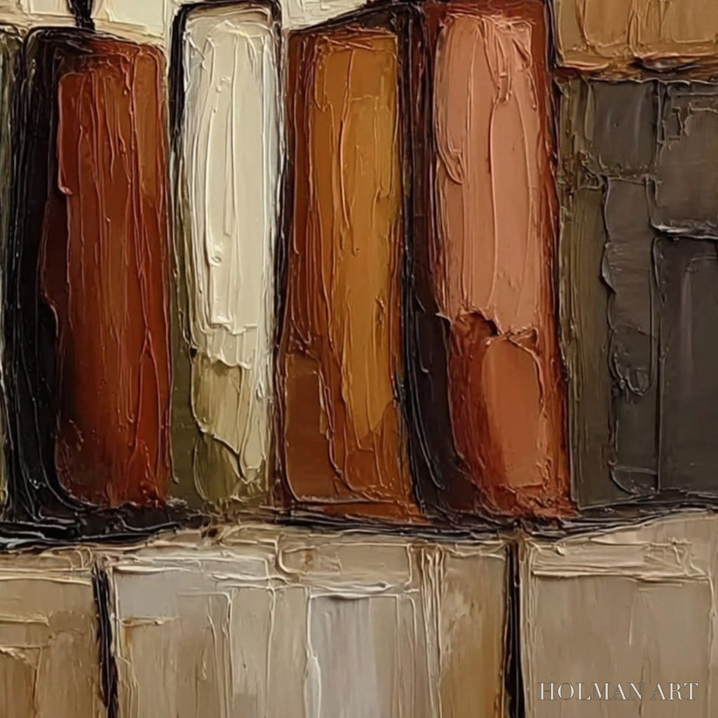HOLMAN ART the Collective – Square Abstract Impasto Palette Knife Painting - image 5
