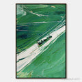 HOLMAN ART Verdant Velocity – Textured Impasto Painting of a Vintage Racing Car - image 1