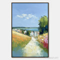 HOLMAN ART Via Al Mare – Textured Impasto Painting of a Coastal Village Path - image 1