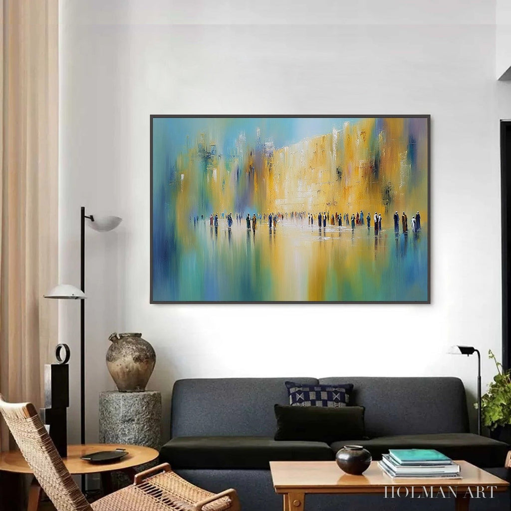 HOLMAN ART Wall of Whispers | Textured Abstract Cityscape Oil Painting - image 2
