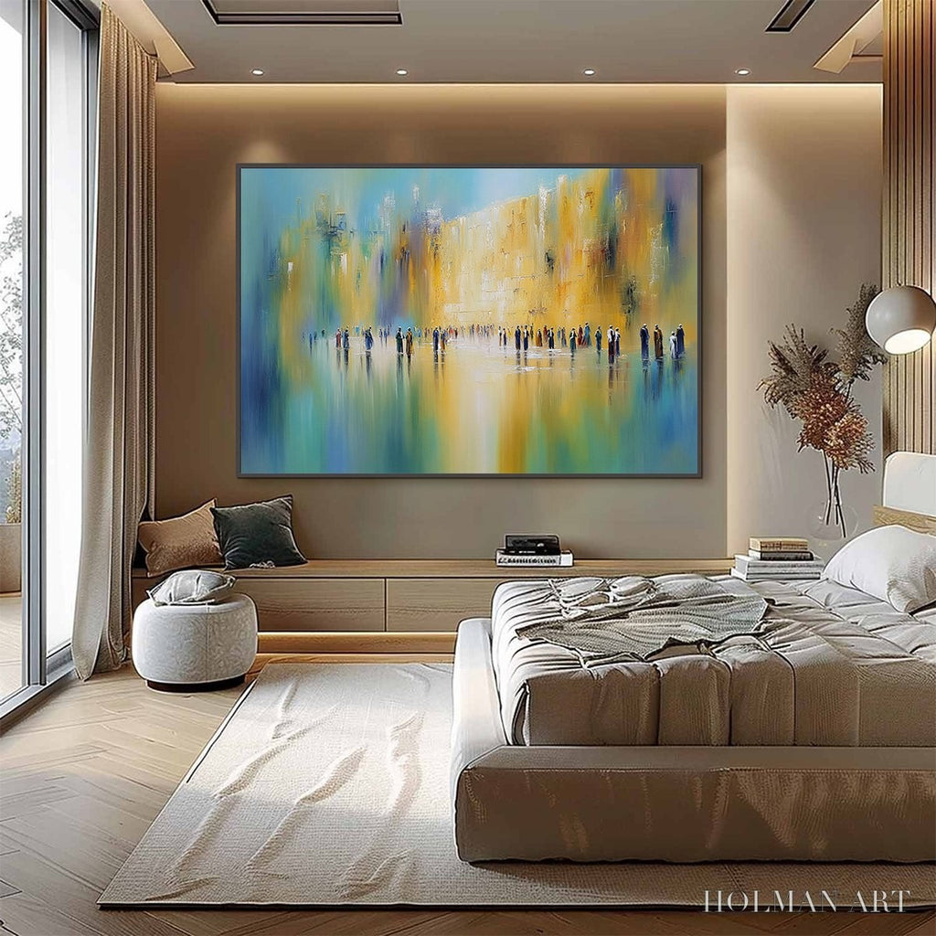 HOLMAN ART Wall of Whispers | Textured Abstract Cityscape Oil Painting - image 6