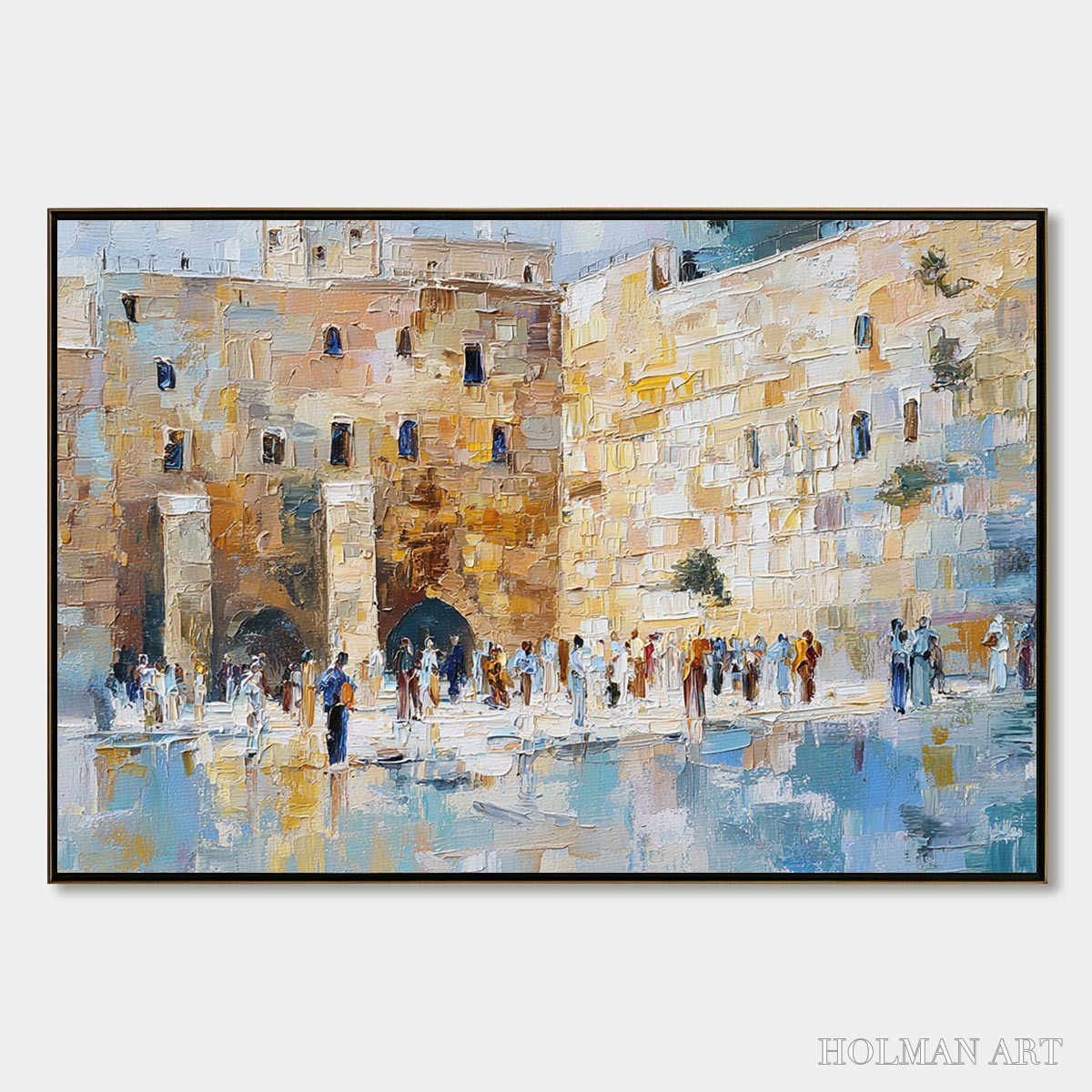 HOLMAN ART Echoes of Eternity – Textured Impasto Painting of a Historic Cityscape - image 1