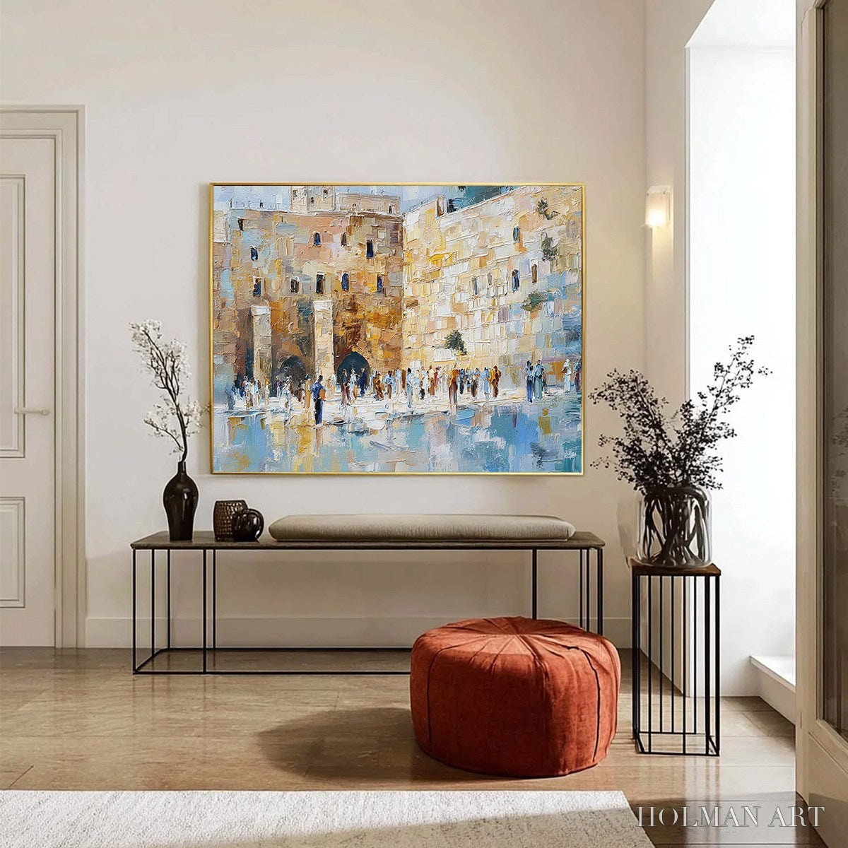 HOLMAN ART Echoes of Eternity – Textured Impasto Painting of a Historic Cityscape - image 2