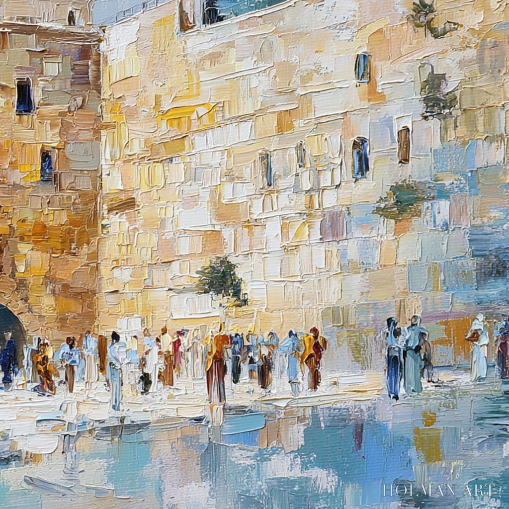 HOLMAN ART Echoes of Eternity – Textured Impasto Painting of a Historic Cityscape - image 5