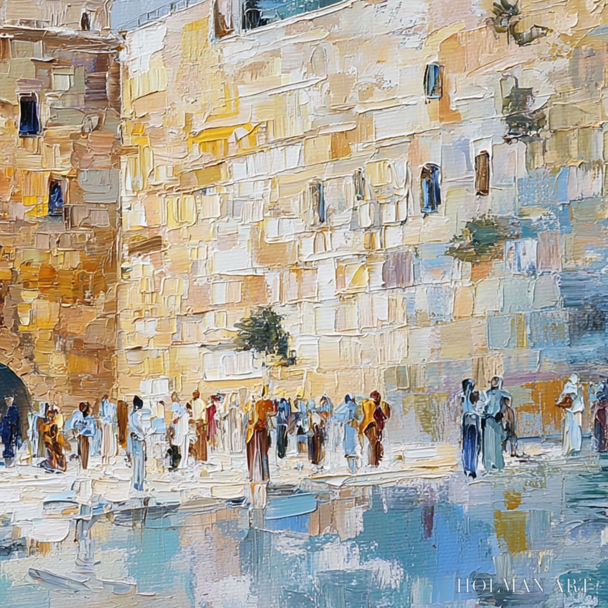 HOLMAN ART Echoes of Eternity – Textured Impasto Painting of a Historic Cityscape - image 5
