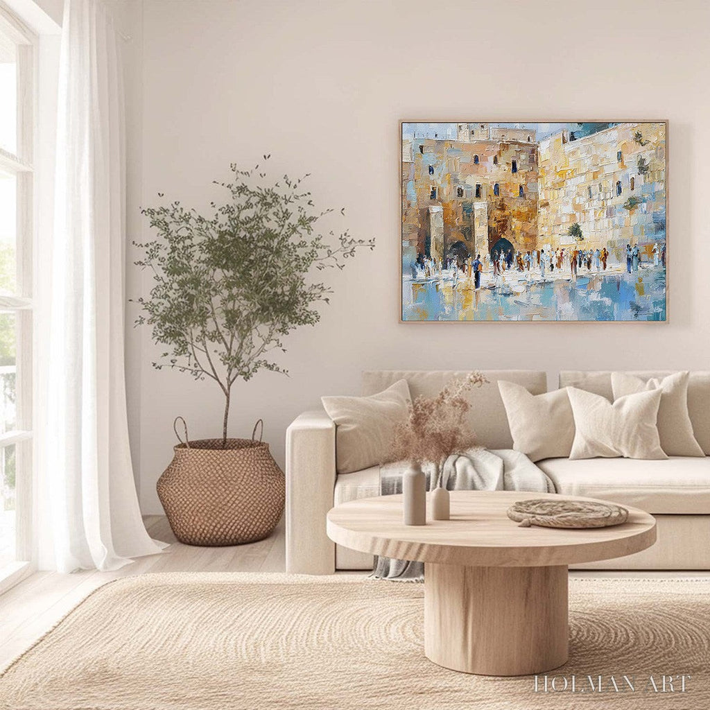 HOLMAN ART Echoes of Eternity – Textured Impasto Painting of a Historic Cityscape - image 6
