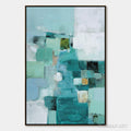 HOLMAN ART Coastal Mosaic – Textured Abstract Painting in Teal and Blue - image 1