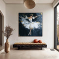 HOLMAN ART Ethereal Poise – Textured Gold Leaf Ballerina Painting - image 2