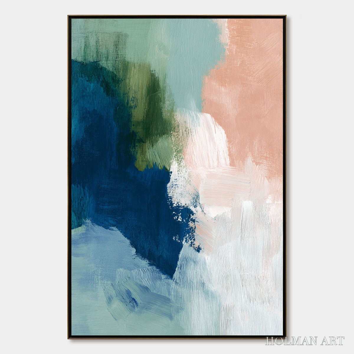 HOLMAN ART Serene Collision – Modern Abstract Brushstroke Painting - image 1